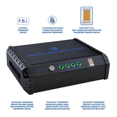 Viking VS-37PZ Biometric Pistol Safe with FBI Certified Fingerprint Sensor