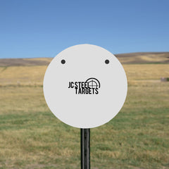 JC Steel Targets 10" Round 3/8" 2 Hole AR500 Steel Target 10R-38-2H