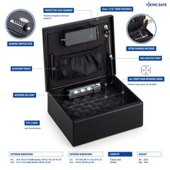 Viking VS-12SX Handgun Safe with Simplex Lock