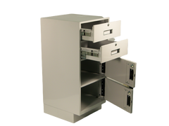Fenco F-205 Pedestal Unit with 2 Locking Box Drawers and 2 Locking Cupboard Drawers