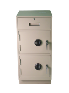 Fenco F-206 Pedestal Unit with 1 Locking Box Drawer and 2 Steel Plate Lockers