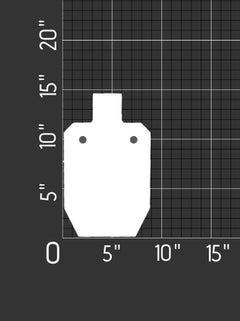 JC Steel Targets 45% IPSC 3/8" Thick 2 Hole AR500 Steel Target 45IPSC-38-2H