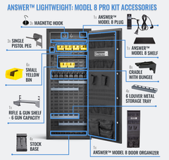 SecureIt ANS-59-08-PRO-YLW Answer Series Model 8 Pro Heavy Duty Ultralight Gun Safe