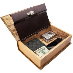 Barska CB12480 Antique Map Book Lock Box with Key Lock