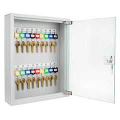 Barska CB12952 20 Keys Lock Box Grey with Glass Door