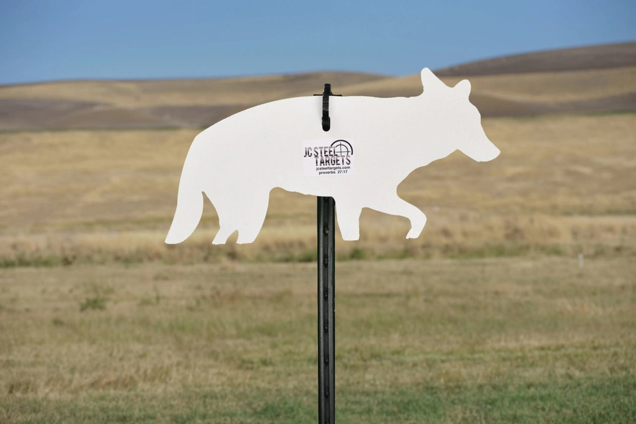JC Steel Targets Coyote 3/8" Slotted Hook AR500 Steel Target COY-38-SH