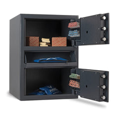 AMSEC MM2820CTR-Drop-ESLAudit Center Drop Double Door Deposit Safe with ESLAudit Lock