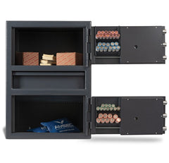 AMSEC MM2820CTR-Drop-ESLAudit Center Drop Double Door Deposit Safe with ESLAudit Lock