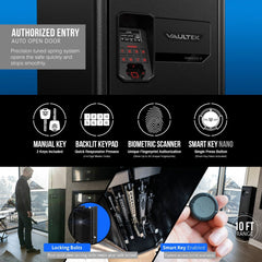 Vaultek RS800i-BK-SE Plus Edition Rugged Wi-Fi Biometric Smart Rifle Safe with Maxed Out Accessory Kit