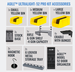 SecureIt AG-52KD-PRO-YLW Agile Model 52 PRO Ultralight Gun Safe System