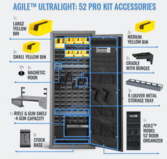 SecureIt AG-52KD-PRO-YLW Agile Model 52 PRO Ultralight Gun Safe System