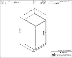 Fenco F-202 Pedestal Unit with Locking Cupboard Door