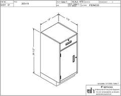 Fenco F-203 Pedestal Unit with Locking Box Drawer