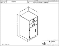 Fenco F-204 Pedestal Unit with 2 Locking Box Drawers