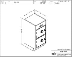Fenco F-206 Pedestal Unit with 1 Locking Box Drawer and 2 Steel Plate Lockers