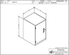 Fenco F-602 Lowboy Pedestal Unit with Locking Cupboard Door
