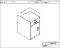 Fenco F-603 Lowboy Pedestal Unit with Locking Box Drawer
