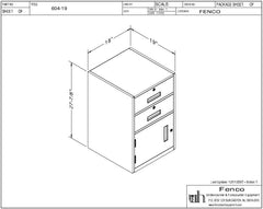 Fenco F-604 Lowboy Pedestal Unit with 2 Locking Box Drawers