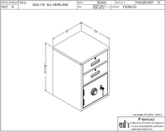 Fenco F-620 Lowboy Pedestal Unit with 2 Locking Box Drawers
