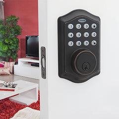 Honeywell 8712409 Electronic Deadbolt Door Lock with Keypad in Oil Rubbed Bronze