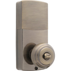 Honeywell 8732101 Electronic Entry Knob Door Lock with Keypad in Antique Brass