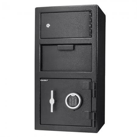 Barska AX13310 Front Loading Depository Safe with Top Locker