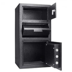 Barska AX13310 Front Loading Depository Safe with Top Locker - Refurbished