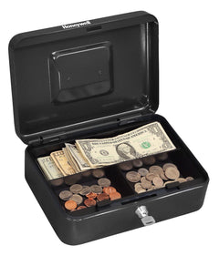 Honeywell 6202 Key Locking Steel Cash Box with Removable Tray