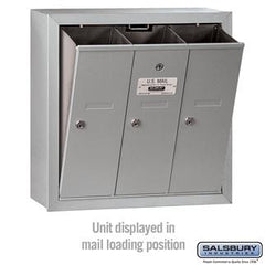 Salsbury 4B Vertical Mailbox - 3 Doors - Surface Mounted - USPS Access