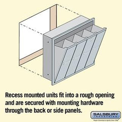 Salsbury 4B Vertical Mailbox - 4 Doors - Recessed Mounted - USPS Access