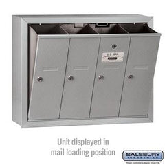 Salsbury 4B Vertical Mailbox - 4 Doors - Surface Mounted - USPS Access