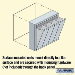 Salsbury 4B Vertical Mailbox - 4 Doors - Surface Mounted - USPS Access