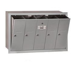 Salsbury 4B Vertical Mailbox - 5 Doors - Recessed Mounted - USPS Access