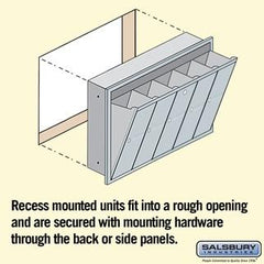 Salsbury 4B Vertical Mailbox - 5 Doors - Recessed Mounted - USPS Access