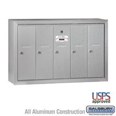 Salsbury 4B Vertical Mailbox - 5 Doors - Surface Mounted - USPS Access