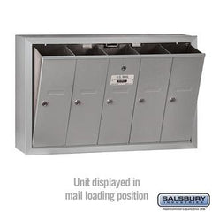 Salsbury 4B Vertical Mailbox - 5 Doors - Surface Mounted - USPS Access