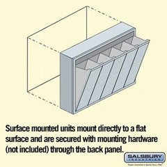 Salsbury 4B Vertical Mailbox - 5 Doors - Surface Mounted - USPS Access