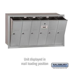 Salsbury 4B Vertical Mailbox - 6 Doors - Recessed Mounted - USPS Access