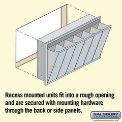 Salsbury 4B Vertical Mailbox - 6 Doors - Recessed Mounted - USPS Access