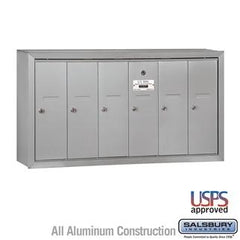 Salsbury 4B Vertical Mailbox - 6 Doors - Surface Mounted - USPS Access