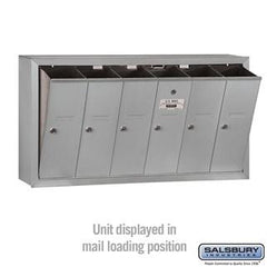 Salsbury 4B Vertical Mailbox - 6 Doors - Surface Mounted - USPS Access