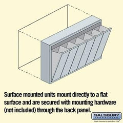 Salsbury 4B Vertical Mailbox - 6 Doors - Surface Mounted - USPS Access