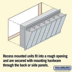 Salsbury 4B Vertical Mailbox - 7 Doors - Recessed Mounted - USPS Access