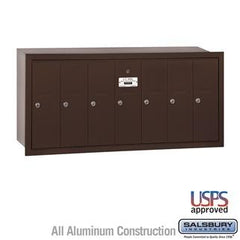 Salsbury 4B Vertical Mailbox - 7 Doors - Recessed Mounted - USPS Access