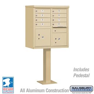 Salsbury Cluster Box Unit (Includes Pedestal) - 8 A Size Doors - Type I - USPS Access