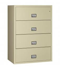 Phoenix Safe LAT4W31 31" 4 Drawer Lateral Size Fire File Cabinet