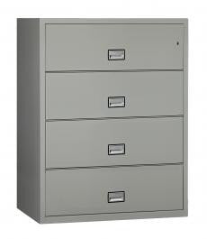 Phoenix Safe LAT4W44 44" 4 Drawer Lateral Size Fire File Cabinet