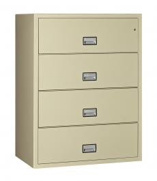 Phoenix Safe LAT4W44 44" 4 Drawer Lateral Size Fire File Cabinet