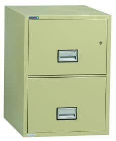 Phoenix Safe LGL2W25 25 inch 2 Drawer Legal Size Fire File Cabinet