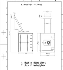 Hollon TTW-2015 C/E Through The Wall Deposit Safe